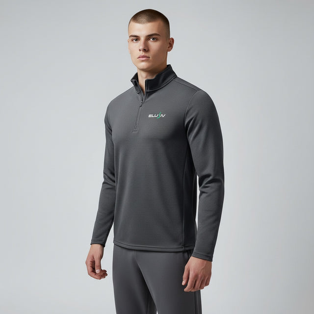 Elusive Mens Black Quarter Zip