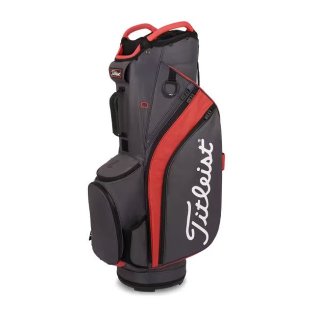 Titleist Cart 14 Bag Graphite/Island Red/Black - One Golf