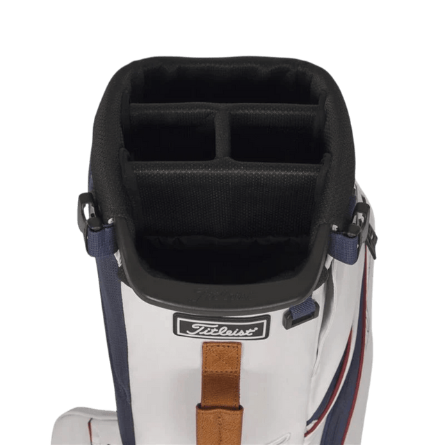 Titleist Players 4S Nautical Links White/Burgundy/Navy Stand Bag - One Golf