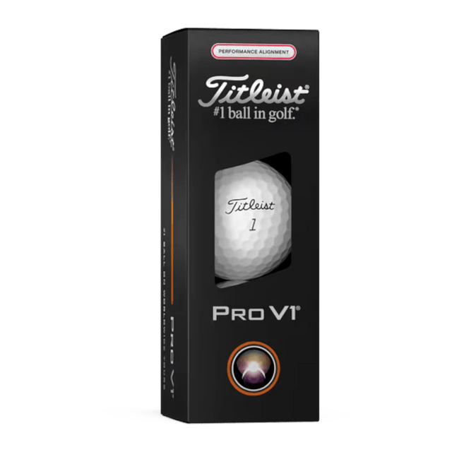 Titleist Pro V1 2025 Red AIM Performance White Golf Balls - One Golf