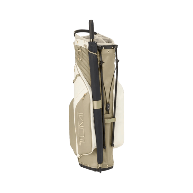 TUMI Alpha Off White Tan Golf Stand Bag - One Golf