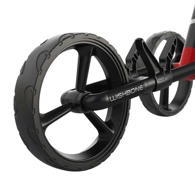 Wishbone One Charcoal/Blue Push Cart - One Golf