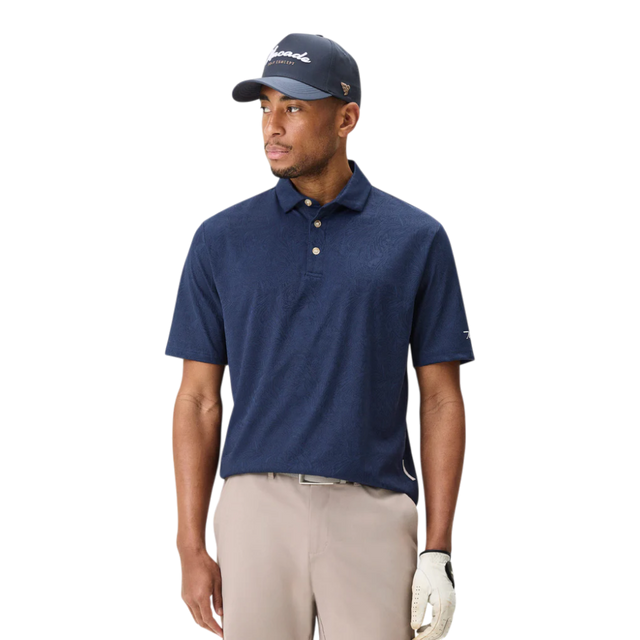 Macade Navy Paisley Core Polo Shirt