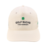 Black Clover Golf Sucks Ivory Cap