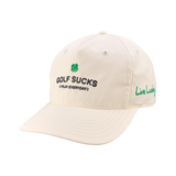 Black Clover Golf Sucks Ivory Cap