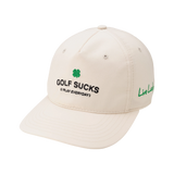 Black Clover Golf Sucks Ivory Cap