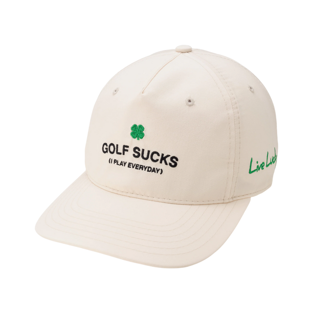Black Clover Golf Sucks Ivory Cap