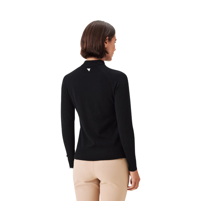 Macade Women's Bridge Merino Black Quarter Zip