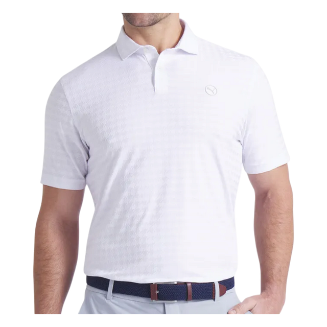 Puma MATTR Houndstooth White Glow Polo