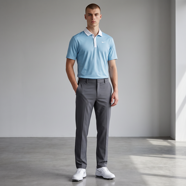 Nike Men's Tour Contrast Smokey Blue Polo