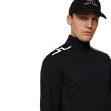 J.Lindeberg Leon Quarter Zip Black Mid Layer