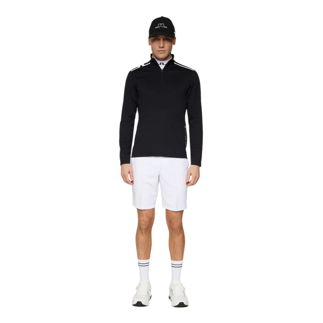 J.Lindeberg Leon Quarter Zip Black Mid Layer
