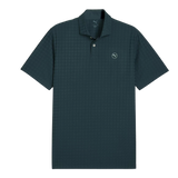 Puma MATTR Houndstooth Green Terrain Polo