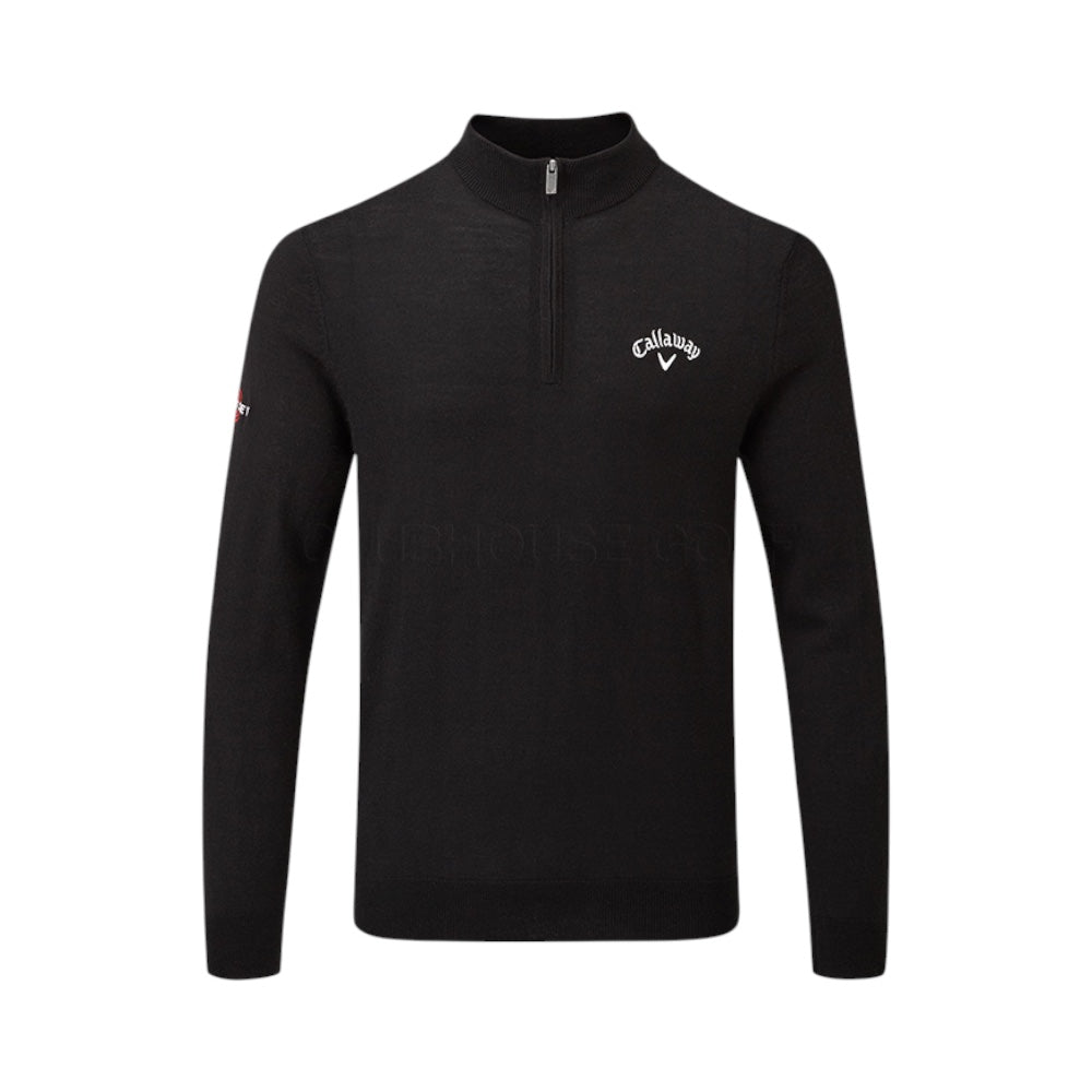 Callaway Merino Mock Black Quarter Zip
