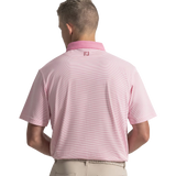FootJoy EU Feeder Stripe Piq Pink Shirt