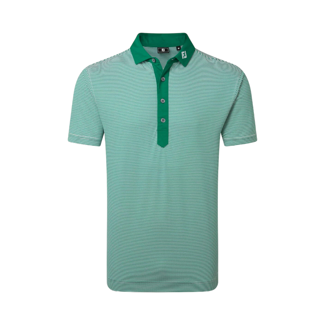 FootJoy EU Feeder Strip Piq Field Green Polo
