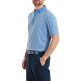 FootJoy EU Star Geo Jacquard Coastal Blue Polo