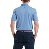 FootJoy EU Star Geo Jacquard Coastal Blue Polo