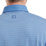 FootJoy EU Star Geo Jacquard Coastal Blue Polo