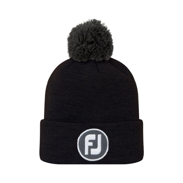 FootJoy Black Pom Pom Knit Hat