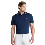 G/FORE Camo Collar Performance Pique Twilight Polo Shirt