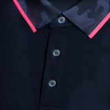 G/FORE Camo Collar Performance Pique Twilight Polo Shirt