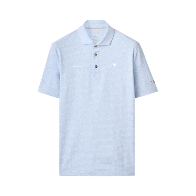 Macade Light Blue Ridgeweave TX Golf Shirt