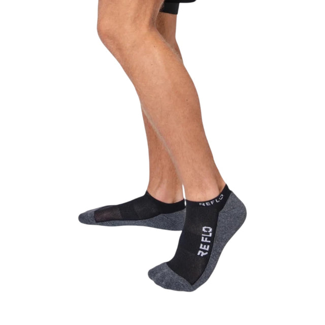 Reflo Lugano Black Trainer Sock 2 Pack