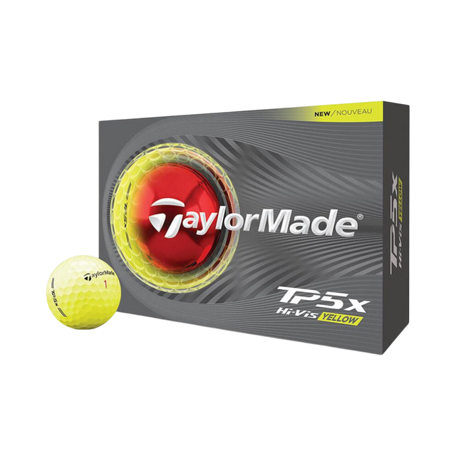 TaylorMade TP5X Hi-Vis 2026 Yellow Golf Balls
