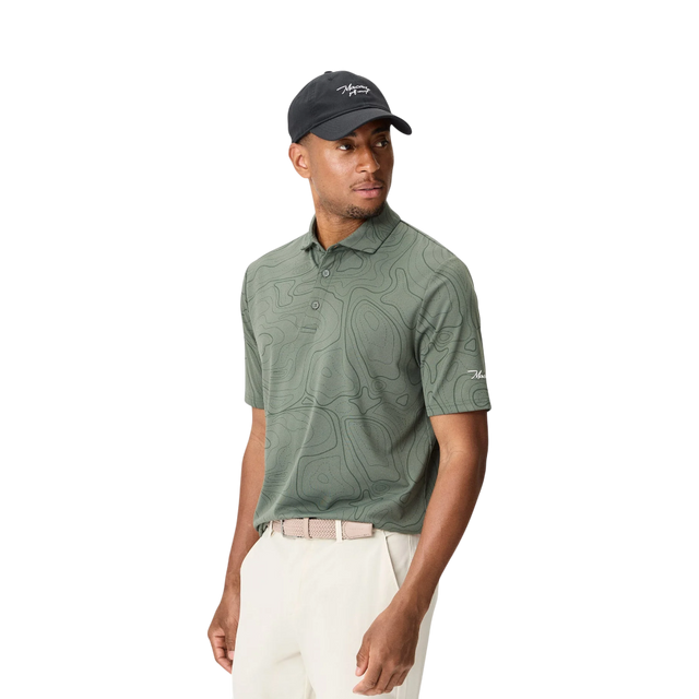 Macade Brooks Wayline Dark Green Golf Shirt