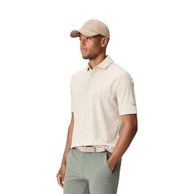 Macade Brooks Wayline Sand Golf Shirt