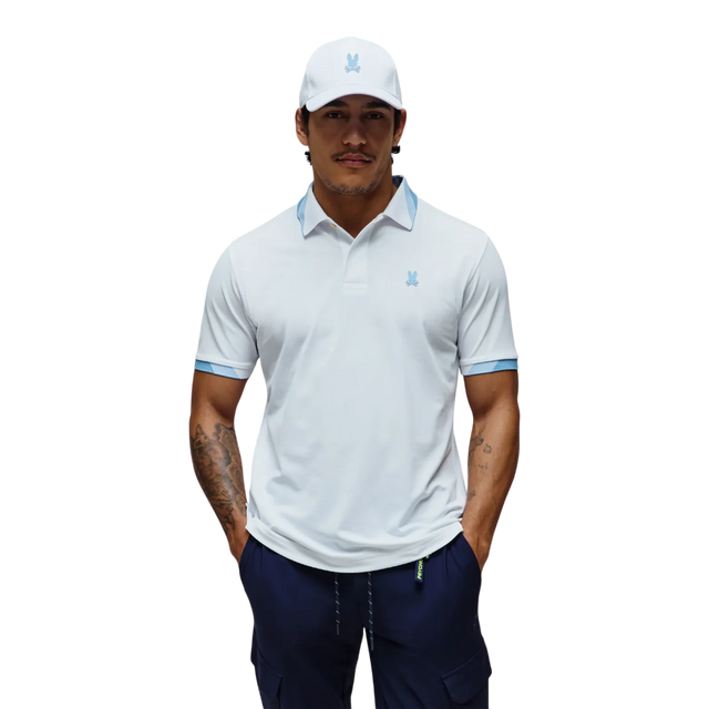Psycho Bunny Onyx White Sport Polo