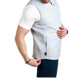 Primo Light Gray Puff Vest Jacket
