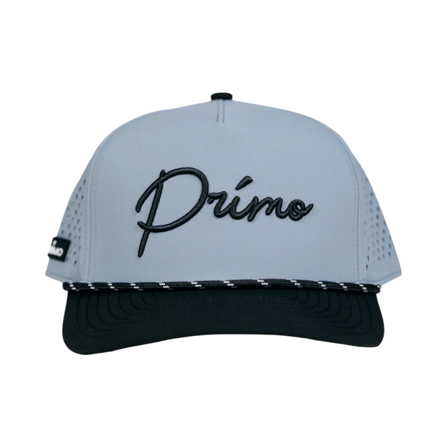 Primo & Grant Light Gray/Black Rope Cursive Cap