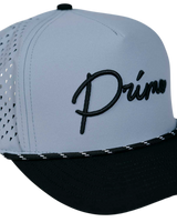 Primo & Grant Light Gray/Black Rope Cursive Cap