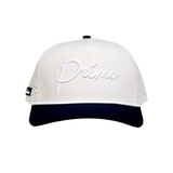 Primo & Grant Cream/Navy Rope Cursive Cap