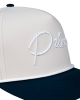 Primo & Grant Cream/Navy Rope Cursive Cap