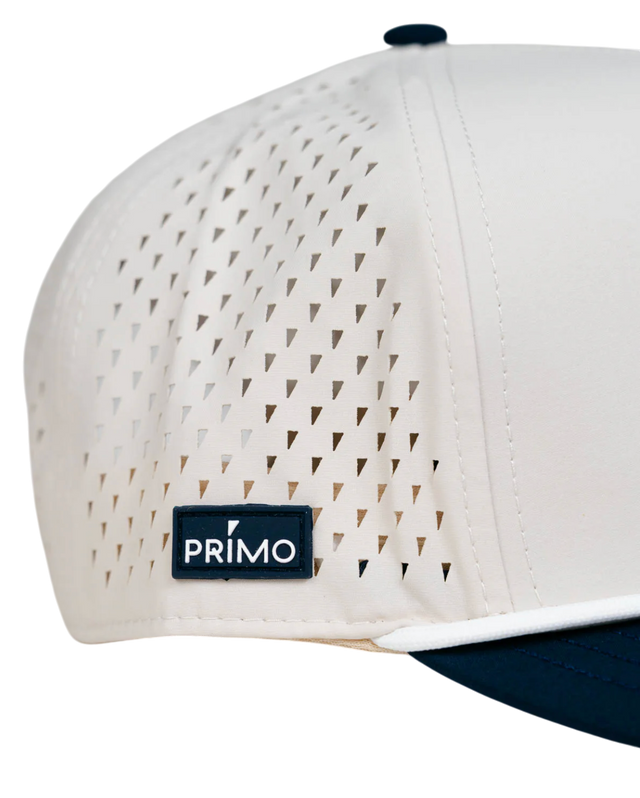 Primo & Grant Cream/Navy Rope Cursive Cap