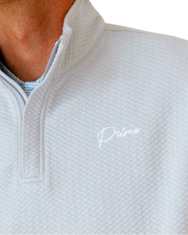 Primo & GH Light Gray Waffle Quarter Zip