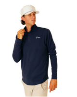 Primo & GH Navy Waffle Quarter Zip