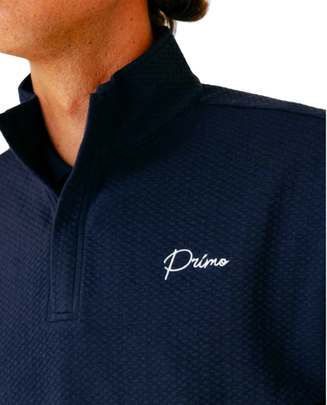 Primo & GH Navy Waffle Quarter Zip