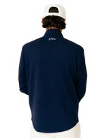 Primo & GH Navy Waffle Quarter Zip