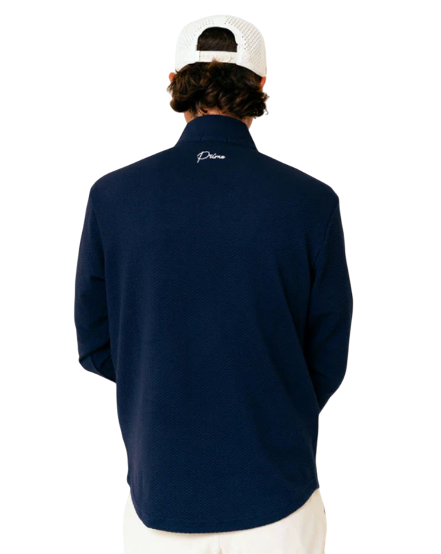 Primo & GH Navy Waffle Quarter Zip