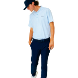 Primo & Grant Horvat Light Blue Micro Stripes Blade Polo