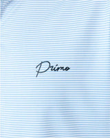 Primo & Grant Horvat Light Blue Micro Stripes Blade Polo
