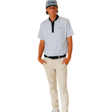 Primo & Grant Horvat White/Black Stripes Blade Polo