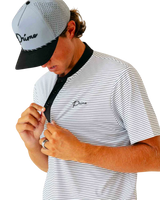 Primo & Grant Horvat White/Black Stripes Blade Polo