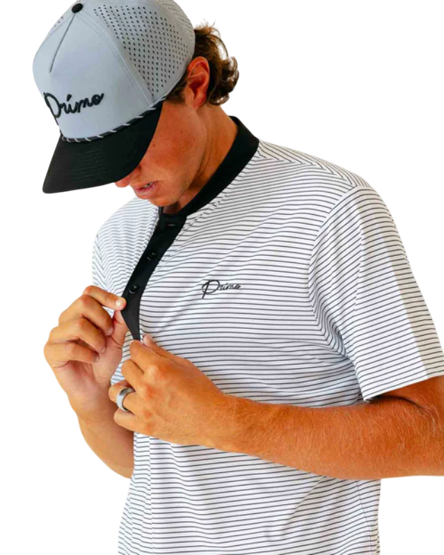 Primo & Grant Horvat White/Black Stripes Blade Polo