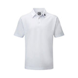 FootJoy Junior Stretch Pique Solid White Polo