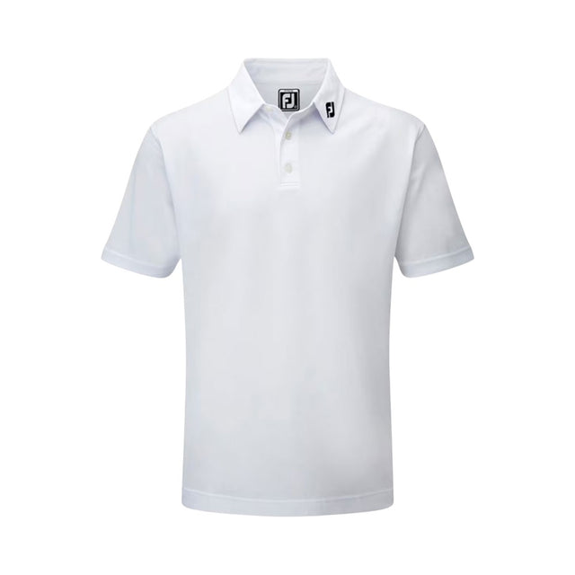 FootJoy Junior Stretch Pique Solid White Polo